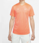 T-Shirt Homme Nike Rafa Challenger Col V - Orange Fluo - Taille M