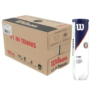 Cartons de 18 Tubes de 4 Balles Wilson Sponsor Officiel Roland Garros Toutes Surfaces 