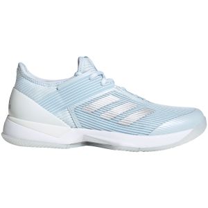 Chaussures Dame Adidas Adizero Ubersonic 3 Bleu/Argent - Toutes surfaces