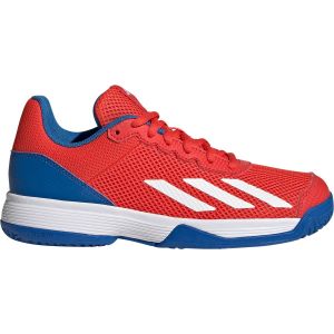Chaussures Junior adidas CourtFlash - Rouge/Bleu - Toutes surfaces