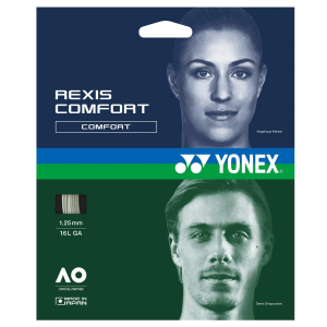 Cordage Yonex Rexis Comfort - Confort suprême, puissance et excellent toucher - 1,25 Noir