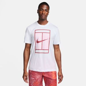 T-Shirt Homme Nike Court Heritage - Blanc/Rouge