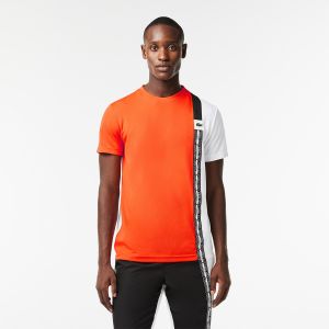 T-shirt Lacoste Technique Blanc/Orange