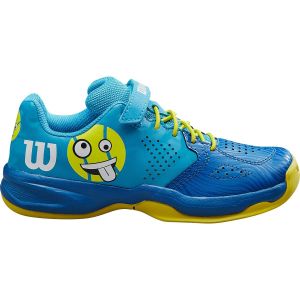 Chaussures Junior Compétition Wilson Kaos Kids Emo - Bleu - Toutes surfaces 